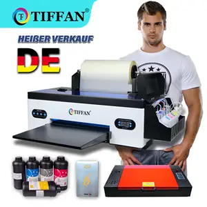 DTF Ink Jet Film Sticker Tshirt Printing Machine Heat Transfer Sublimation Roll R1390 Print Head A3+ Digital Inkjet DTF Printer