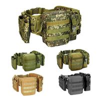 Ceinture tactique de camouflage d'extérieur multifonctionnelle en polyester avec sac banane tactique respirant et imperméable