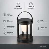 Lampes solaires de table d'extérieur IP44 pour patio, étanches
