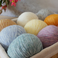 Spun Cotton Wool Yarn Dyed Hand-Knitting Medium-Fine Fleeced Yarn for Autumn/Winter Sweater Scarf