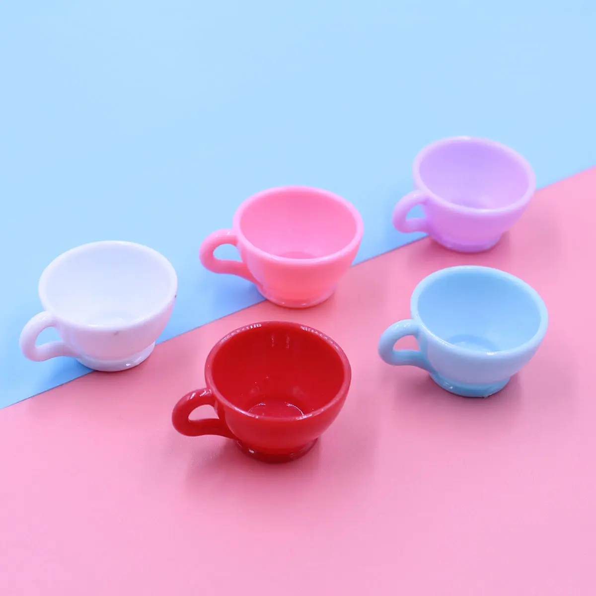 Nieuwe Mini Simulatie Koffie Cup Plastic Tea Cup Pvc Water Cup Poppenhuis Diy Voedsel En Speelgoed Container