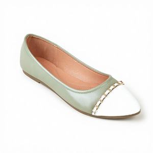 Zapatos de Ballet Planos para Trabajar, Parte Superior de PU, Suela de PVC Antideslizante, Punta Puntiaguda, Sin Cordones, Ligeros, Hebilla Plana, Tendencia de Moda, Diseño <span class=keywords><strong>a</strong></span> Cuadros - Product Image 1