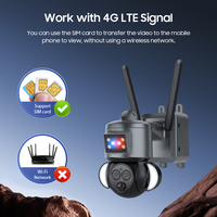 SECTEC Pleine Couleur Vision Nocturne 24/7 Enregistrement 6MP 12X Zoom Optique 20W Panneau Solaire Batterie Cctv 4G SIM Carte Wifi Solaire Ip Caméra
