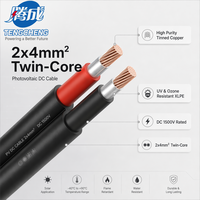 Cable Solar de Alta Calidad de 100 Metros con Aislamiento XLPO, Cobre Estañado PV1-F2.5mm, Cable Fotovoltaico de Doble Núcleo DC 2.5mm para 30A