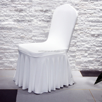 Housses de chaise modernes et durables en spandex/polyester blanc – Extensibles et ajustées pour mariages, banquets, hôtels, fêtes et restaurants