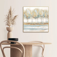 Peinture à l'huile sur toile de paysage doré peinte à la main par Grayson Lane, style classique, art mural avec cadre, décoration intérieure, Quadro Da Parete