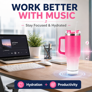 Bottiglia d'Acqua in Acciaio Inossidabile Impermeabile di Grande Capacità con Altoparlante Bluetooth Integrato, Tazza Altoparlante Audio Portatile - Product Image 3