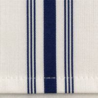 Serviettes de table en polyester 100% blanches tissées avec rayures verticales bleu marine pour hôtel, restaurant, café