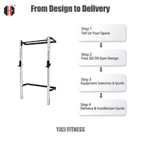 Rack de musculation mural multifonctionnel pliable et durable avec équipement de fitness pour salle de sport à domicile - YJCJ FITNESS