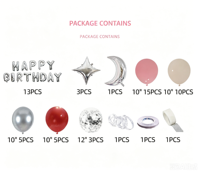 Décorations de fête, aménagement de scène, décorations de fond, pack haut de gamme, ballons d'anniversaire roses de qualité export pour filles