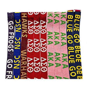 Sangles en tissu brodé colorées avec noms et logos d'équipes pour sacs et accessoires - Product Image 1
