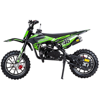 Moto tout-terrain miniature à essence pour enfants, moteur 49cc 2 temps refroidi par air, avec suspension intégrale