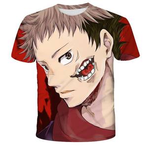 Camiseta de Verano de Manga Corta con Estampado 3D de Anime de la Temporada 2 de Cursed Spirits, para Hombre, Corte Regular, Transpirable, de Poliéster Tejido - Product Image 2