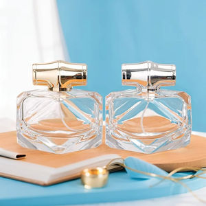 Fancy Unique forma cuadrada 30ml 50ml 80ml botella de Spray de vidrio de Perfume transparente con cubierta de crimpado - Product Image 6
