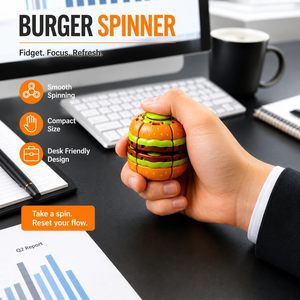 Balle anti-stress Gyro à presser et à tourner, sphère en plastique imprimée en 3D, jouet à presser pour décompresser - Product Image 1
