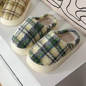 Zapatillas de algodón Step on Poo Feeling para mujer 2025 nuevo invierno hogar interior cálido pareja zapatillas de felpa hombre Otoño e Invierno días - Product Image 5