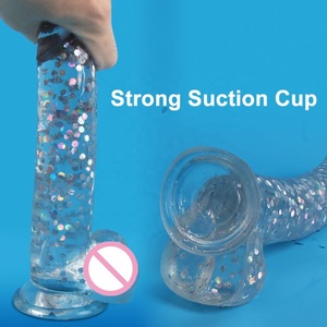 Gode anal en cristal de gelée douce Girlspower Vagin féminin Tunnel anal Plugs Pénis Masturbation Masseur Permanent Anal Plug Dick - Product Image 3