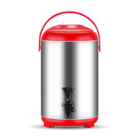 Distributeur de boissons thermiques commercial Baiwin, conteneur isotherme en acier inoxydable, urne à eau et à thé avec robinet pour la restauration