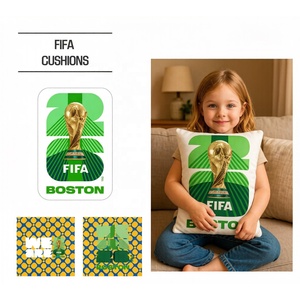 Nouveau style 2026 <span class=keywords><strong>Coupe</strong></span> <span class=keywords><strong>du</strong></span> <span class=keywords><strong>Monde</strong></span> <span class=keywords><strong>FIFA</strong></span> Boston Coussin décoratif doux imprimé trophée pour le camping, la décoration intérieure et les cadeaux - Product Image 1