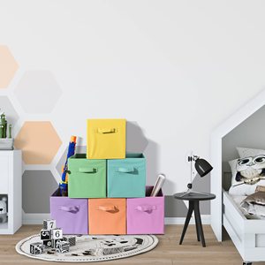 Boîte de rangement pliable durable et résistante en tissu non tissé moderne personnalisée pour la maison, les jouets et les vêtements - Product Image 5