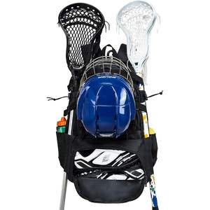 Sac à dos de lacrosse EALER, grand modèle, noir, en polyester, pour casque, ballon, chaussures, rangement, équipement sportif d'extérieur pour équipe - Product Image 5