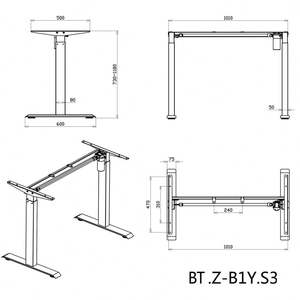 Bureau debout électrique de nouvelle conception Bureau assis-debout à hauteur réglable (cadre uniquement) - Product Image 4