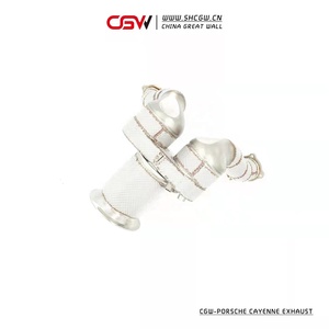 带有OPF/GPF传感器和隔热罩的保时捷Cayenne 3.0T的高性能排气消声器落水管 - Product Image 5