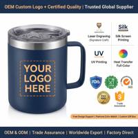 Taza de Café de Acero Inoxidable con Aislamiento al Vacío de Doble Pared, Libre de BPA, Taza Térmica con Logotipo Grabado con Láser para Viajes, Oficina, Hogar y Camping