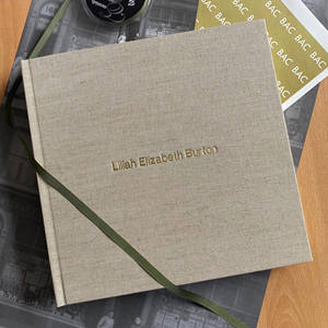 <span class=keywords><strong>Album</strong></span> photo en tissu de lin sur mesure couverture en lin d'avoine naturelle reliure parfaite <span class=keywords><strong>Album</strong></span> photo durable avec boîte à souvenirs en lin - Product Image 1