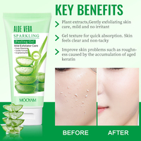 MOOYAM Gel Exfoliante de Aloe Vera, Peeling Suave para Eliminación de Piel Muerta, Hidratante y Calmante, Sin Tirantez OEM