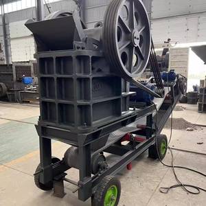 Concasseur à mâchoires mobile à moteur diesel avec roulement pour le concassage de pierres, haute productivité, capacité max. 15-20t/h, marque Olive Tech - Product Image 1