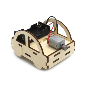 Kit de coche científico de madera para niños, juguete educativo para experimentos de física, control manual con motor alimentado por batería, de 4 a 6 años - Product Image 1