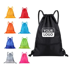 Sırt çantası büyük kapasiteli seyahat İpli sırt çantası ile fermuar moda Unisex için promosyon hediye öğrenci Schoolbag