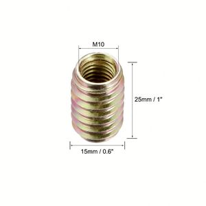 Adaptateur réducteur de filetage interne/externe en acier inoxydable 304, insert de filetage à manchon, M3 M4 M5 M6 M8 M10 - Product Image 1