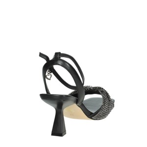 Nero BB15 sandali con tacco alto per le donne alla moda con lacci alla caviglia con cinturino a punta in PU per l'estate all'aperto - Product Image 3