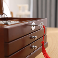 Boîte à bijoux artisanale sur mesure en bois de noyer à 5 niveaux, organiseur de bureau avec tiroir pour bijoux
