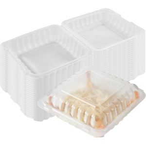 Wholesale 9" Custom Durable Clear PET Square <b>Plastic</b> Bakery Bread <b>Food</b> Packaging <b>Container</b> with Lid - Product Image 1
