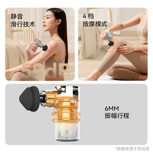 Hyakusho Mini Fascia Gun PM75 6Mm Stroke 4 Gears Heat Therapy Shoulder Neck Waist Leg Massager - Product Image 1