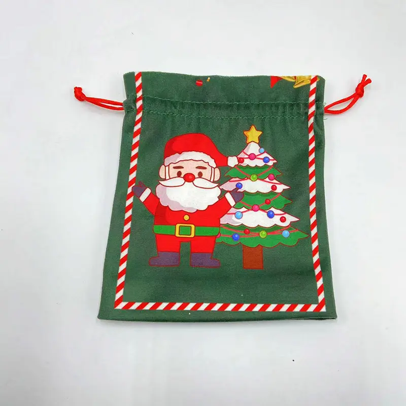 2023 Christmas Gift Bags Factory Direct Santa Claus Christmas Pocket Fabric Christmas Decoration