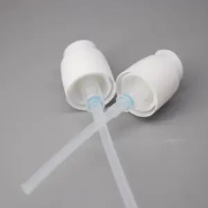 18 मिमी 20 मिमी सफेद प्लास्टिक क्रीम पंप उपचार पंप तरल साबुन डिस्पेंसर लोशन पंप बाहरी वसंत