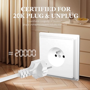 OEM <span class=keywords><strong>Vente</strong></span> Directe d'Usine France Togo Côte d'Ivoire Prise Murale Avec Panneau PC Haute Performance 16A 220V ~ 250V ( Rj45 Disponible) - Product Image 4