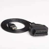 Câble de connexion OBD2 femelle vers USB Lanlin, adaptateur OBD pour ordinateur de voiture, câble d'alimentation GPS, garantie 1 an
