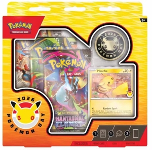 Pré-vente GoCard Version US PTCG Journée Pokémon 2026 30ème Anniversaire Coffret Cadeau en Papier Carte Pikachu + Pièce <span class=keywords><strong>de</strong></span> Monnaie en Papier + Pack Booster pour - Product Image 3