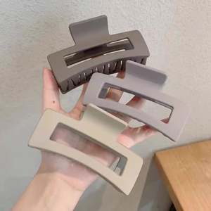 Hot bán Frosted nhựa vuông lớn tóc Claw Clips đối với phụ nữ Cô Gái Tóc phụ kiện - Product Image 1