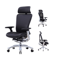 Chaise de bureau en cuir véritable PU ergonomique, confortable et moderne au design moderne.