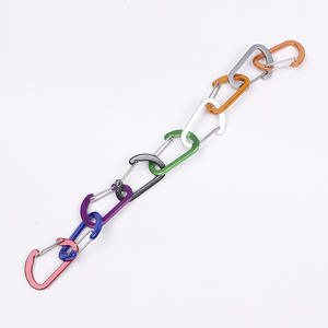 Aluminum Alloy Carabiner No 4 D Type Flattened Spring Buckle Colored <b>Key</b> <b>Ring</b> Universal Use Zhejiang Origin - Product Image 1