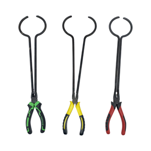 Pinces à bijoux pour four à fusion, résistantes à la chaleur, avec poignée en plastique antidérapante, anti-brûlure, double <span class=keywords><strong>action</strong></span> à ressort - Product Image 1