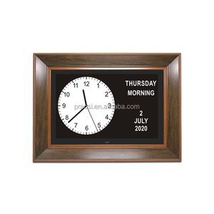 Khung Gỗ 15.6 "Inch Kỹ Thuật Số Lịch Ngày Đồng Hồ Y Học Nhắc Nhở Mất Trí Đồng Hồ Cho Bệnh Nhân Chứng Mất Trí Alzheimer - Product Image 1