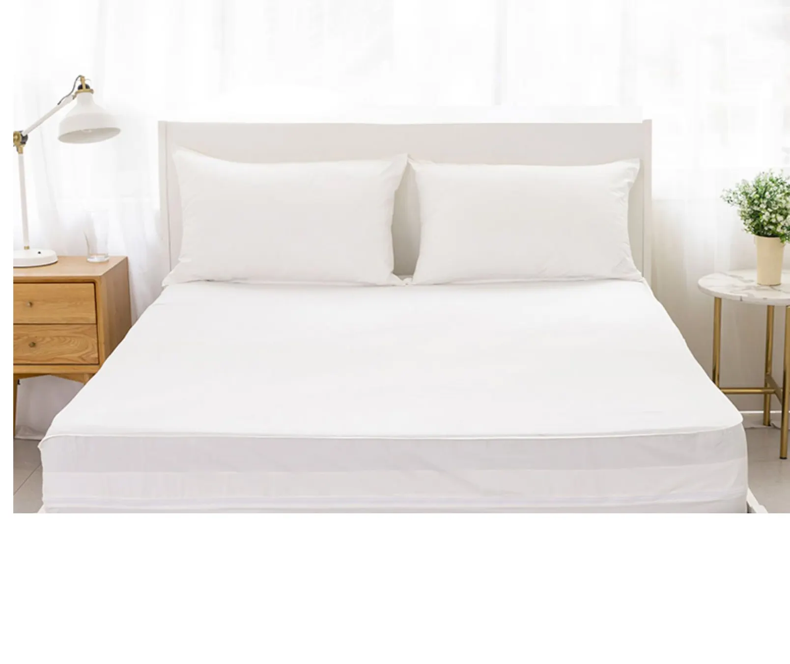 Capa de vinil para colchão, capa de pvc com zíper e cama elegante, capa para colchão de hospital, à prova d'água, protetor de bug de cama