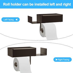 Portarotolo di Carta Igienica Autoadesivo in Acciaio Inox <span class=keywords><strong>con</strong></span> Dispenser per <span class=keywords><strong>Salviette</strong></span> Biodegradabili e Vano Portaoggetti - Product Image 4